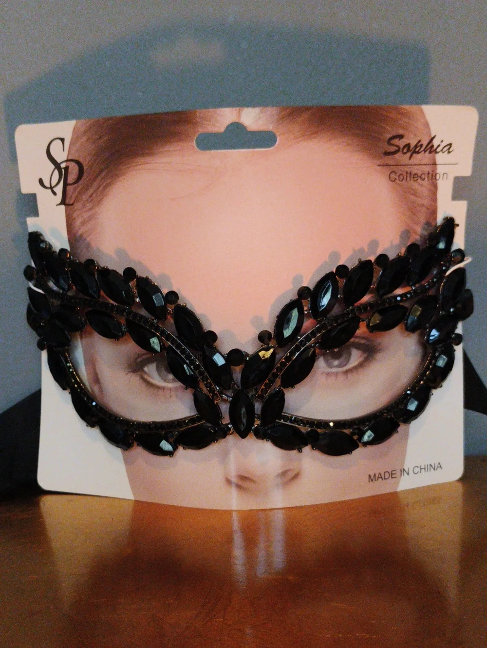 Black Jeweled Masquerade Eye Mask Halloween